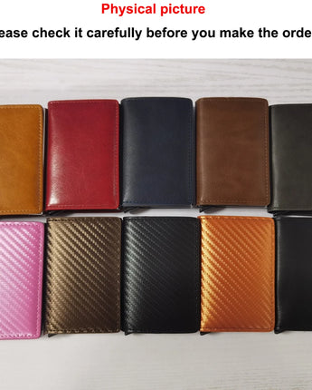 Rfid Credit Card Holder Men Wallets Bank Cardholder Case Small Leather Slim Thin Magic Mini Wallet Smart Minimalist Wallet  2023