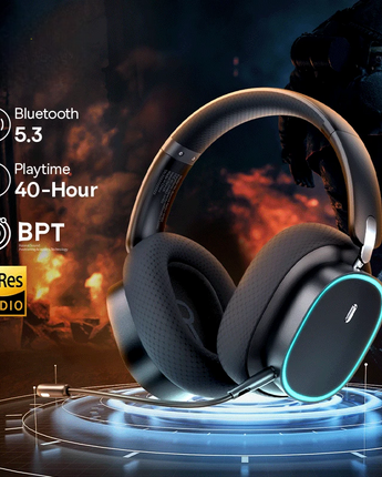 Gaming Wireless Headphone with Mic Over-Ear Headphones Bluetooth