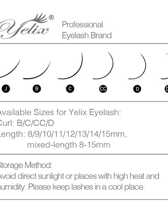 Yelix False Mink Eyelashes Matte Individual Eyelash Extension Volume Eye Lashes Extensions Natural Easy To Work Soft